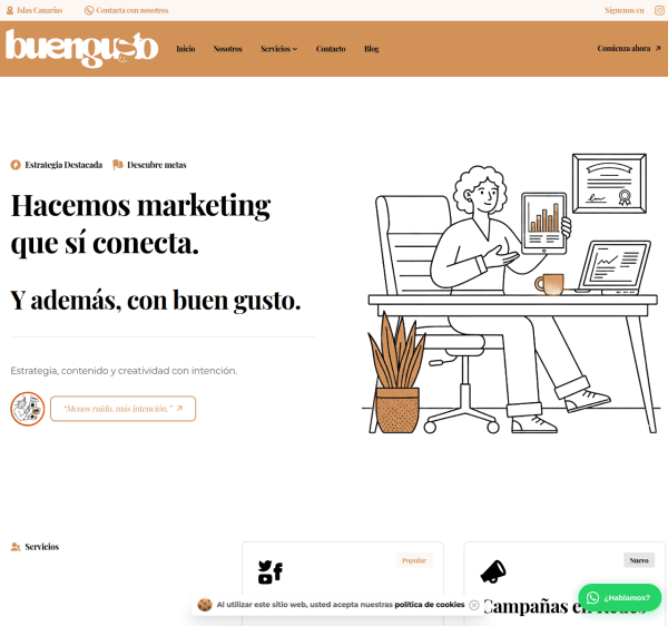 Captura de Buengusto Marketing