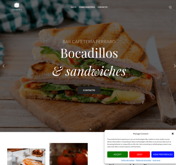 Captura de Cafetería Ferraro