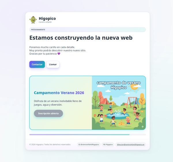 Captura de Centro Infantil Higopico