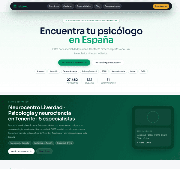 Captura de Dame un Psicólogo