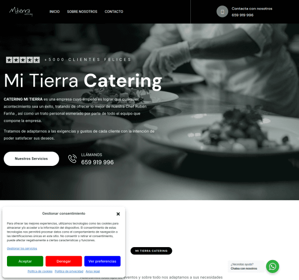 Captura de Mitierra Catering