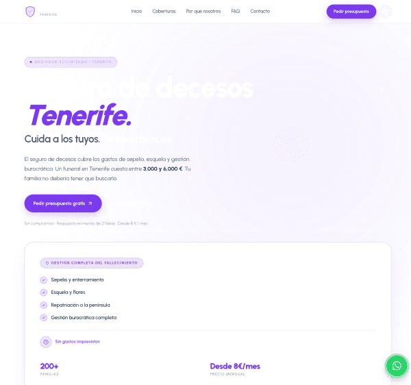 Captura de Seguro de Cesos Tenerife